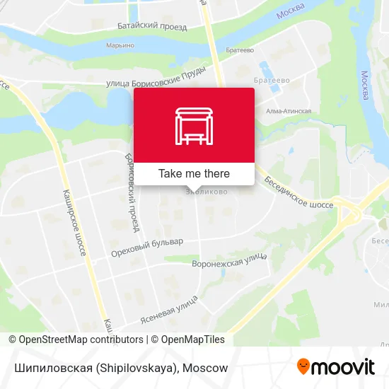 Шипиловская (Shipilovskaya) map