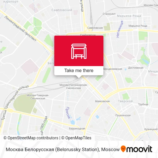 Москва Белорусская (Belorussky Station) map