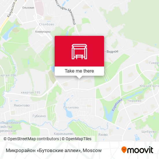 Микрорайон «Бутовские аллеи» map