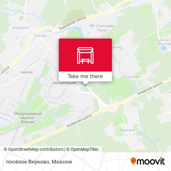 посёлок Внуково map