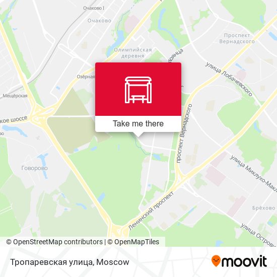 Тропаревская улица map