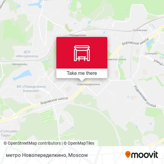 метро Новопеределкино map