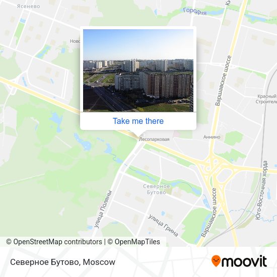 Северное Бутово map