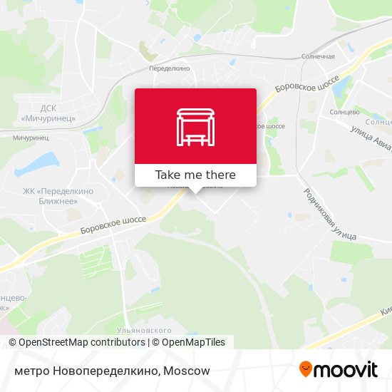 метро Новопеределкино map