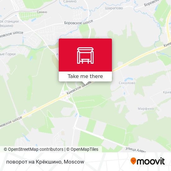 поворот на Крёкшино map