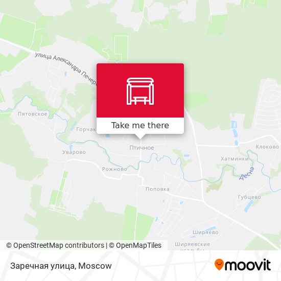 Заречная улица map