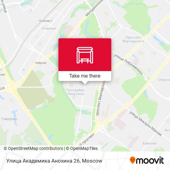 Улица Академика Анохина 26 map