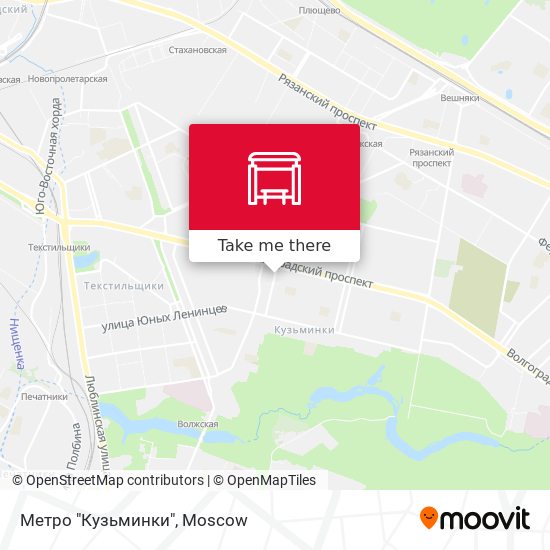 Метро "Кузьминки" map