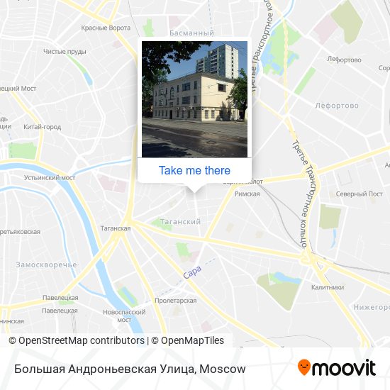 Большая Андроньевская Улица map