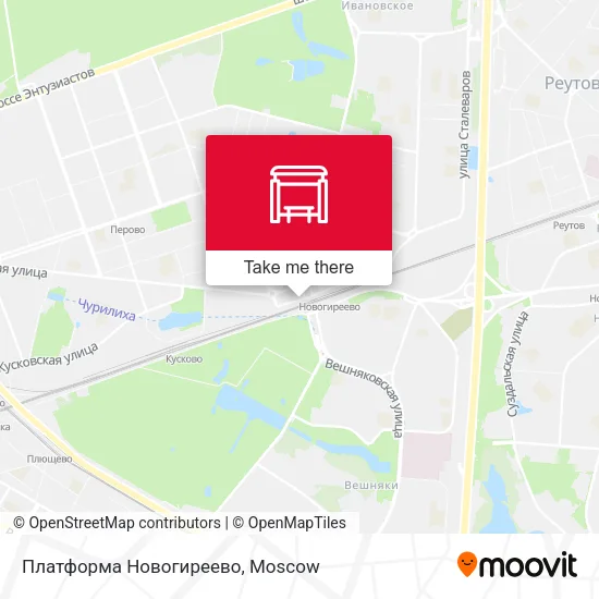 Платформа Новогиреево map