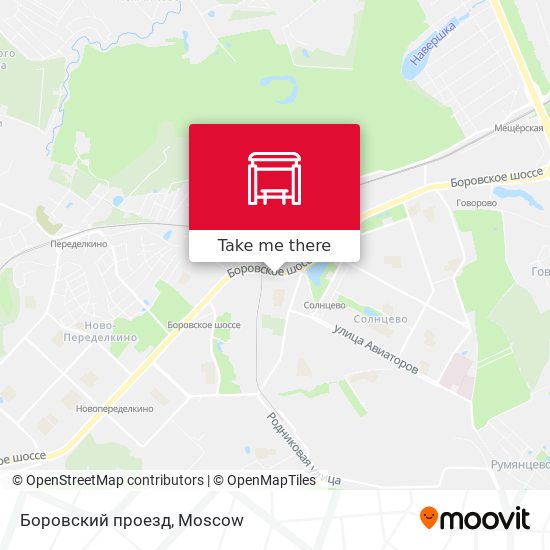 Боровский проезд map
