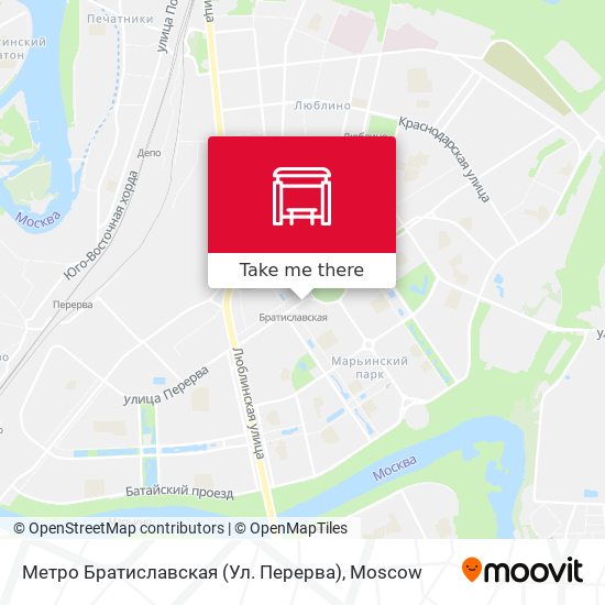 Метро Братиславская (Ул. Перерва) map