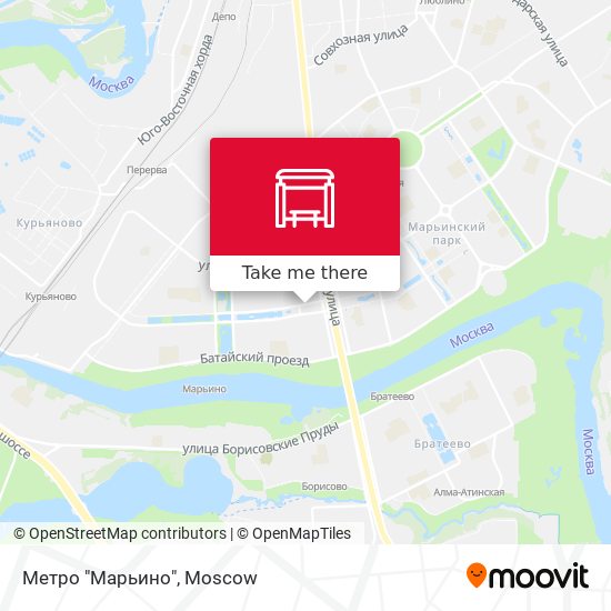 Метро "Марьино" map