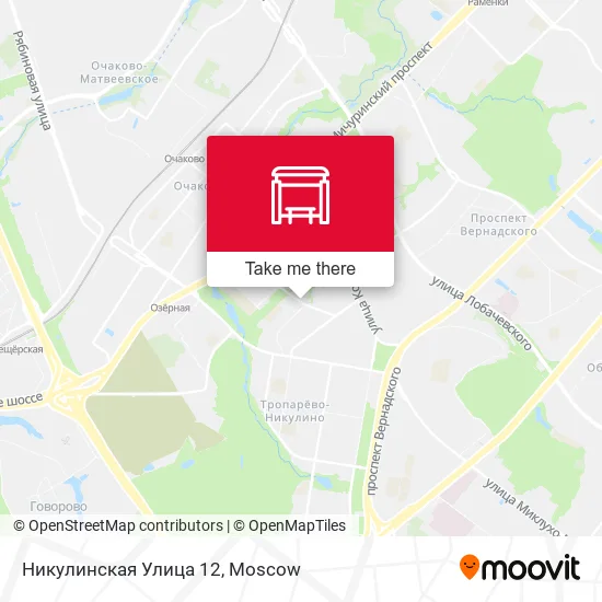 Никулинская Улица 12 map