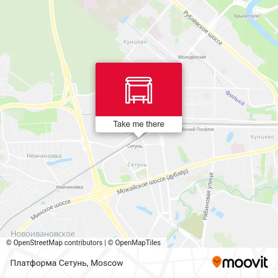 Платформа Сетунь map