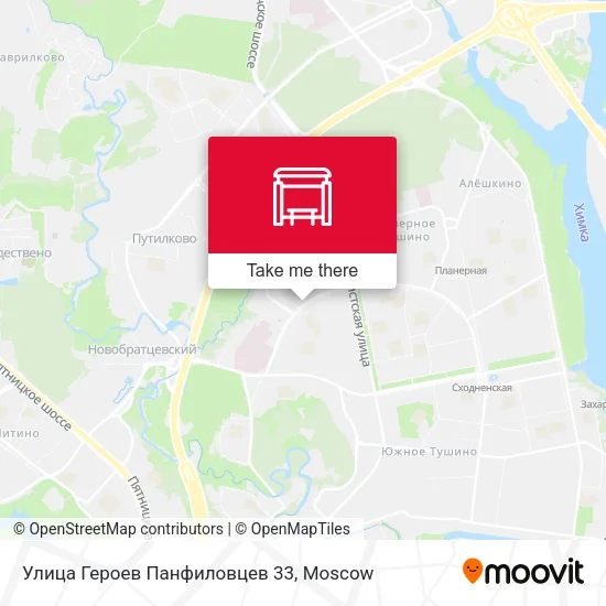 Улица Героев Панфиловцев 33 map