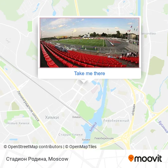 Стадион Родина map