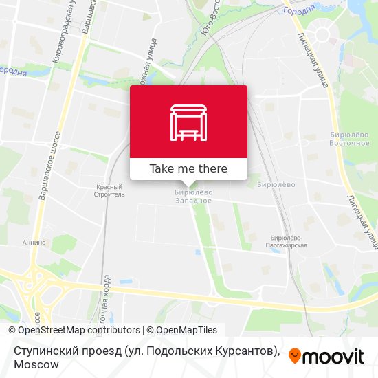 Ступинский проезд (ул. Подольских Курсантов) map