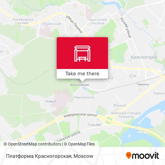 Платформа Красногорская map