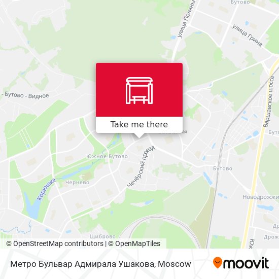 Метро Бульвар Адмирала Ушакова map