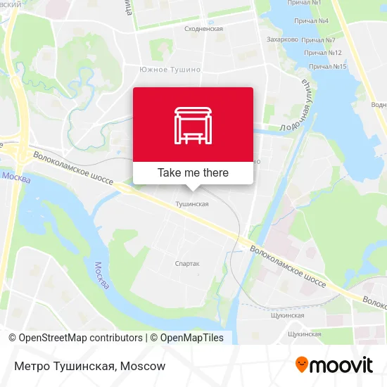 Метро Тушинская map