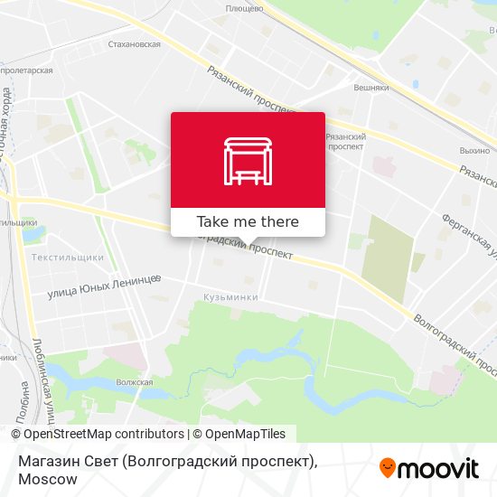 Магазин Свет (Волгоградский проспект) map