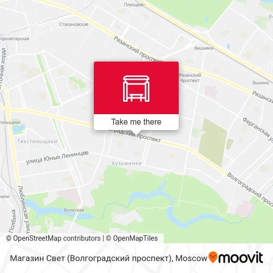 Магазин Свет (Волгоградский проспект) map
