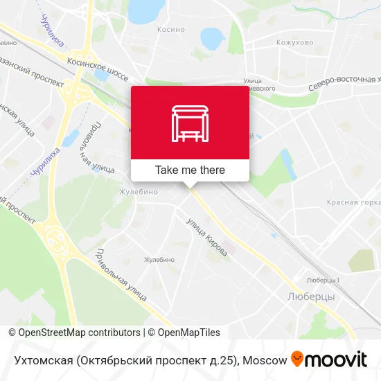 Ухтомская (Октябрьский проспект д.25) map