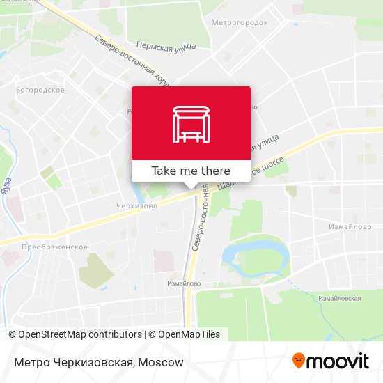 Метро Черкизовская map