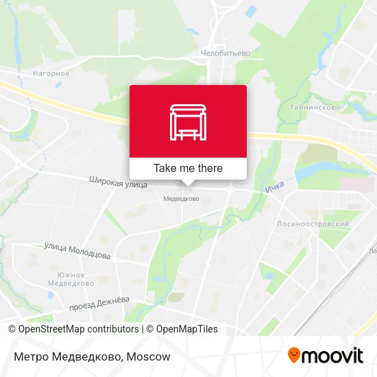Метро Медведково map