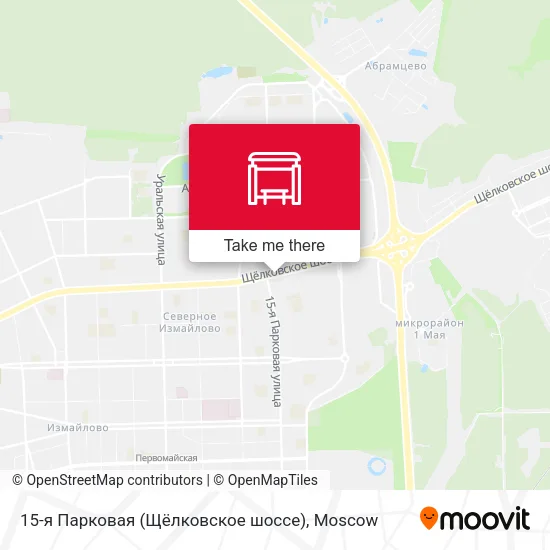 15-я Парковая (Щёлковское шоссе) map