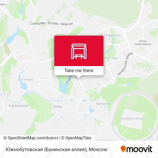 Южнобутовская (Бунинская аллея) map