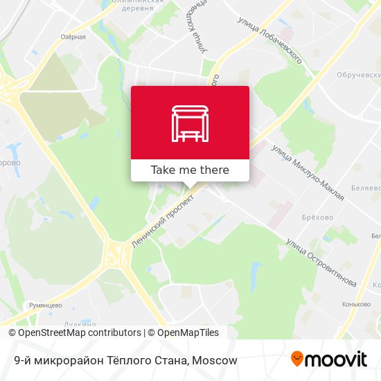 9-й микрорайон Тёплого Стана map