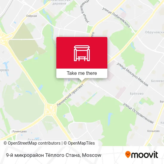 9-й микрорайон Тёплого Стана map