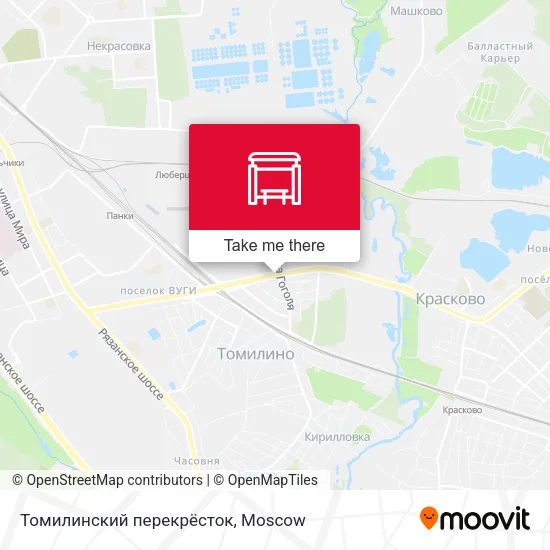 Томилинский перекрёсток map