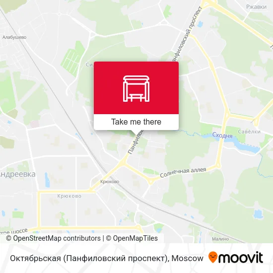 Октябрьская (Панфиловский проспект) map