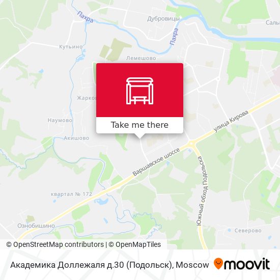 Академика Доллежаля д.30 (Подольск) map