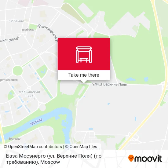 База Мосэнерго (ул. Верхние Поля) (по требованию) map