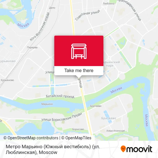 Метро Марьино (Южный вестибюль) (ул. Люблинская) map