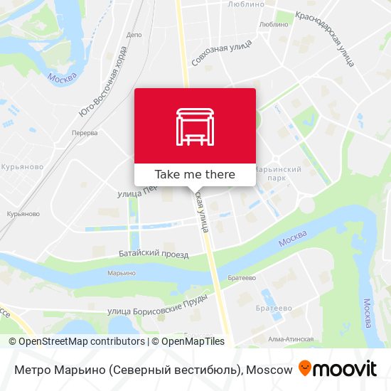 Метро Марьино (Северный вестибюль) map