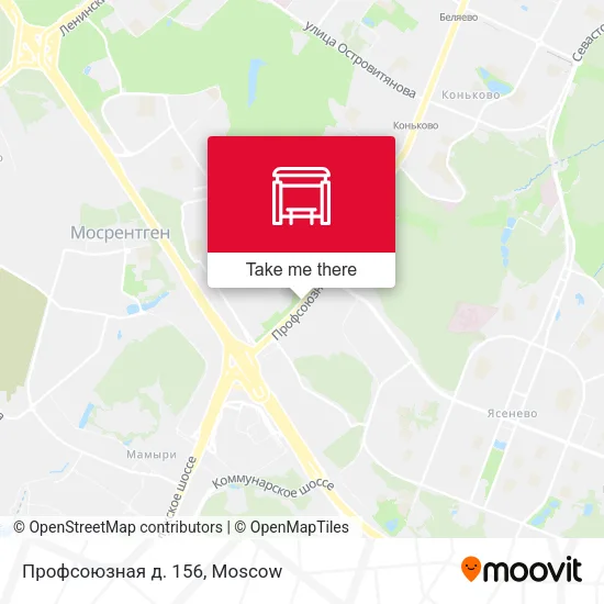 Профсоюзная д. 156 map