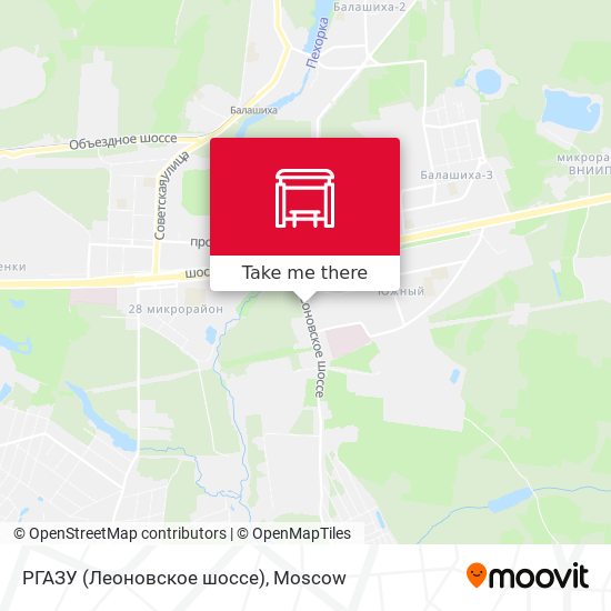 РГАЗУ (Леоновское шоссе) map