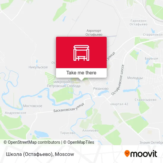 Школа (Остафьево) map