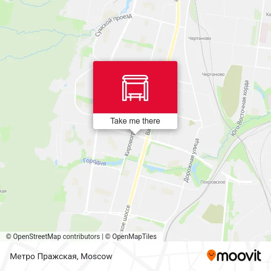 Метро Пражская map
