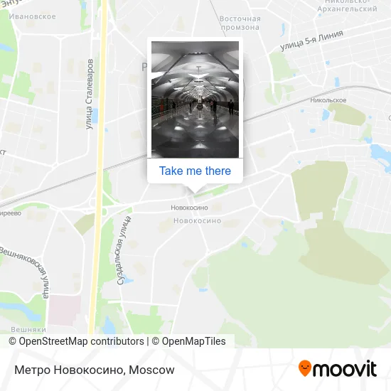 Метро Новокосино map