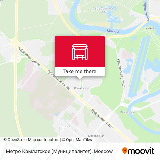 Метро Крылатское (Муниципалитет) map