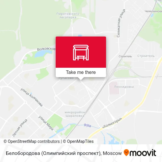 Белобородова (Олимпийский проспект) map