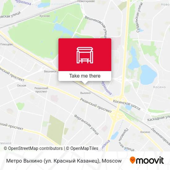 Метро Выхино (ул. Красный Казанец) map