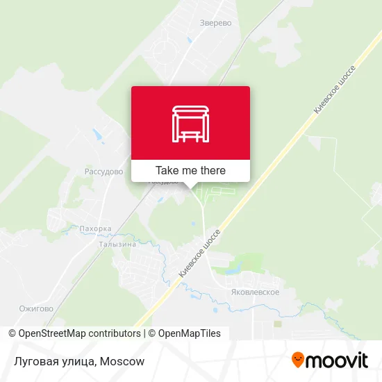Луговая улица map
