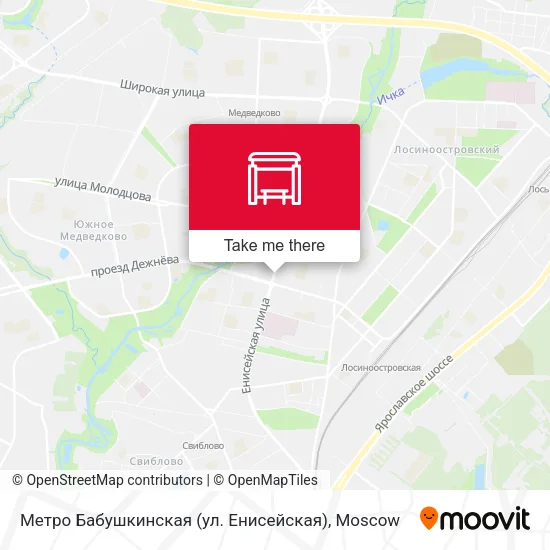 Метро Бабушкинская (ул. Енисейская) map